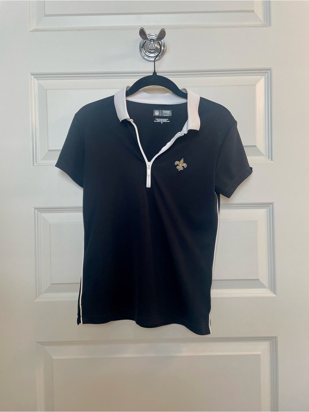Women's Saints Polo Quarter Zip Tee - Team Apparel, M